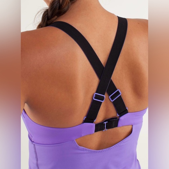 Lululemon Catch Me Tank Size 8 Power Purple and Black - Picture 5 of 15